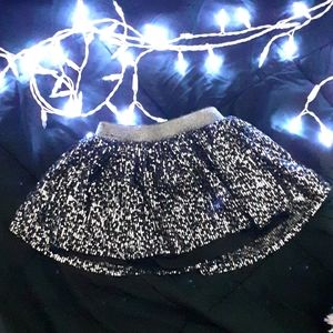 Justice girls size 8 glittery black skirt